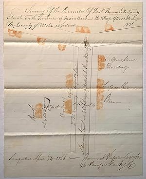 [New York] Manuscript Survey and Map of the Premises of Dr. Thomas C [Colman] Montgomery, Main St...