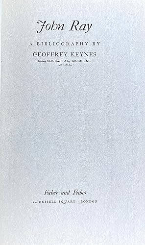 John Ray: a bibliography