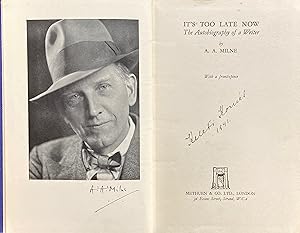 It's too late now: the autobiography of a writer
