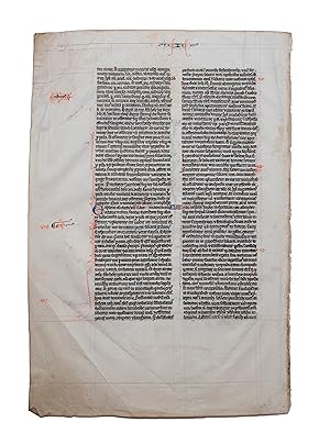 Leaf from the Chudleigh Bible in Latin, manuscript on parchment, c. 1220