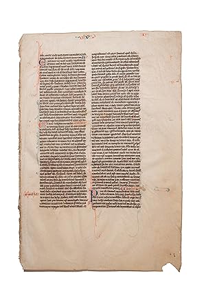 Leaf from the Chudleigh Bible in Latin, manuscript on parchment, c. 1220