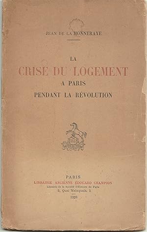 La crise du logement à Paris pendant la révolution