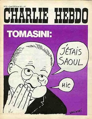 "CHARLIE HEBDO N°14 du 22/2/1971" WOLINSKI : TOMASINI "J'était saoul"