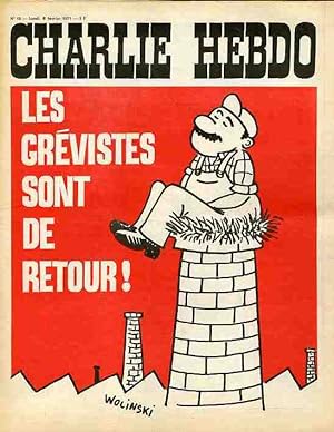 "CHARLIE HEBDO N°12 du 8/2/1971" WOLINSKI : LES GRÉVISTES SONT DE RETOUR !
