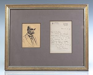 Rudyard Kipling Autograph Note Signed.