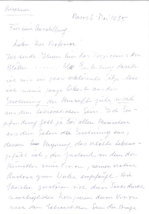 Eigenhändiger Brief.