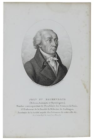 PORTRAIT DE JEAN F. BLUMENBACH ( Médecin, Anatomiste et Physiologiste) 1752-1840. Gravure sur aci...