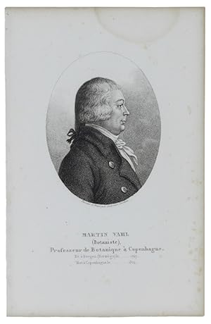 PORTRAIT DE MARTIN VAHL (Botaniste) 1749-1804. Gravure sur acier dessinée et gravée par Ambroise ...