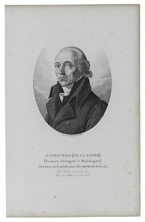 PORTRAIT DE JEAN C. ESCHER DE LA LINTH (Botaniste, Géologiste et Minéralogiste) 1767-1823. Gravur...