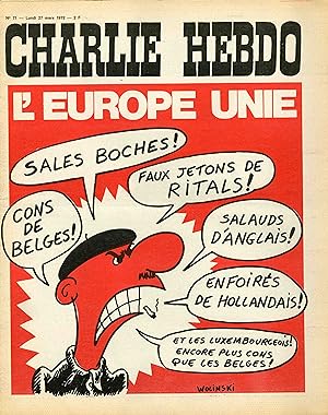 "CHARLIE HEBDO N°71 du 27/3/1972" WOLINSKI : L'EUROPE UNIE