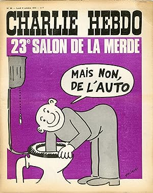 "CHARLIE HEBDO N°99 du 9/10/1972" WOLINSKI : 23e SALON DE LA MERDE (Mais non, de l'AUTO)