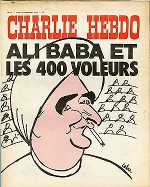 "CHARLIE HEBDO N°97 du 25/9/1972" CABU : ALI BABA ET LES 400 VOLEURS (POMPIDOU)