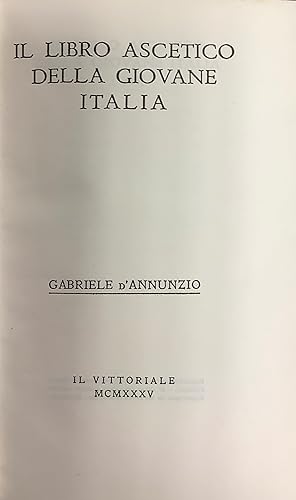 Il Libro Ascetico della Giovane Italia.