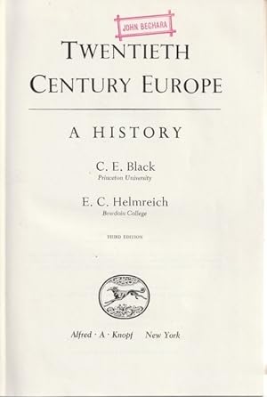Twentieth Century Europe: A History