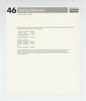 Exhibition flyer: stanley brouwn (8-30 March 1980)