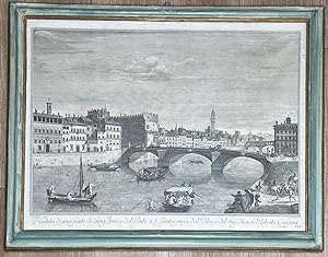 Veduta di una parte di Lung'Arno e del Ponte a S. Trinita presa dal Palazzo del Sig.r March.se Ru...