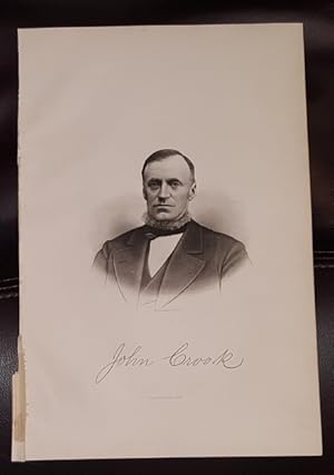 Steel Engraving - John Crook - Original MORMON / Utah Pioneer Steel Engraving