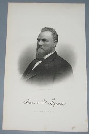 Steel Engraving - Francis M. Lyman - Original MORMON / Utah Pioneer Steel Engraving