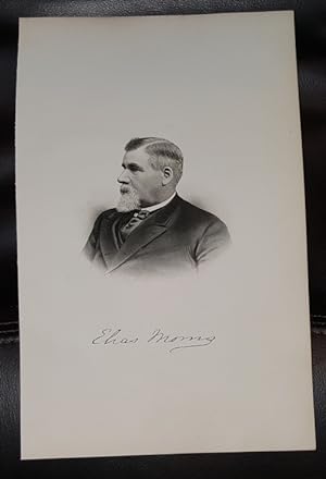 Steel Engraving - Elias Morris - Original MORMON / Utah Pioneer Steel Engraving