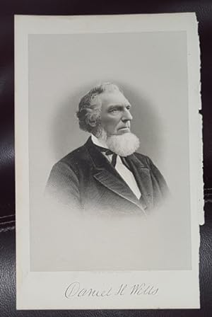 Steel Engraving - Daniel H. Wells - Original MORMON / Utah Pioneer Steel Engraving