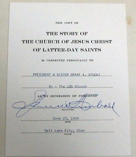 THE STORY OF THE CHURCH OF JESUS CHRIST OF LATTER-DAY SAINTS (THE MORMONS) - Signed by Spencer W....