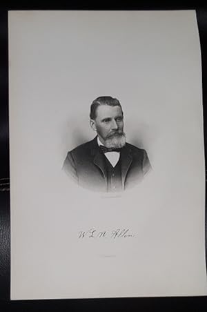 Steel Engraving - W. L. N. Allen - Original MORMON / Utah Pioneer Steel Engraving