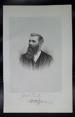 Steel Engraving - William H. Rowe - Original MORMON / Utah Pioneer Steel Engraving