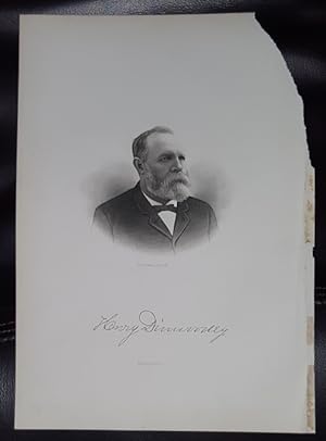 Steel Engraving - Henry Dinwoodey - Original MORMON / Utah Pioneer Steel Engraving