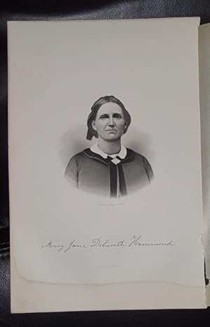 Steel Engraving - Mary Jane Dilworth Hammond - Original MORMON / Utah Pioneer Steel Engraving