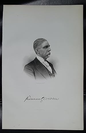 Steel Engraving - Thomas G. Webber - Original MORMON / Utah Pioneer Steel Engraving