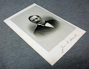 Steel Engraving - JOSEPH F. SMITH - 1890 - Original MORMON / Utah Pioneer Steel Engraving