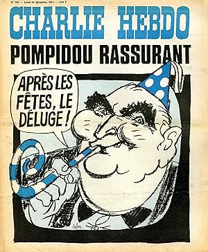 "CHARLIE HEBDO N°162 du 24/12/1973" CABU : POMPIDOU RASSURANT / SPÉCIAL PETIT NOËL