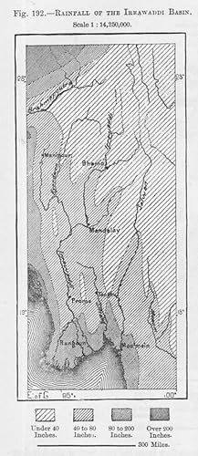 Rainfall of the Irrawaddi Basin, 1880s MAP