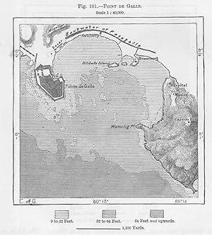Point de Galle or Galle, on the southwestern coast of Sri Lanka, 1880s MAP