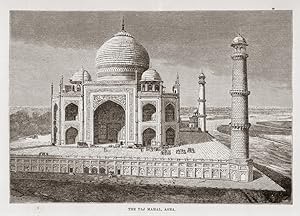 The Taj Mahal in the city of Agra, in the state of Uttar Pradesh, India,1882 Antique Print