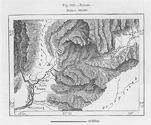 Bhamo or Banmaw in the Kachin State of Myanmar (Burma), 1880s MAP