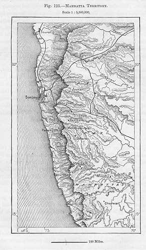 The Mahratta Territory in Western India, 1880s MAP