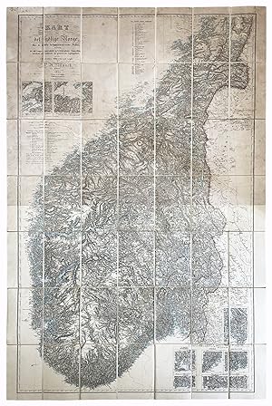 [Map of Norway] Kart over det sydlige Norge efter de bedste forhaandenværende Kilder, fornemmelig...