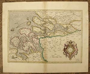 Carte geographique ZELANDE ZEELAND Pays Bas par MERCATOR HONDIUS antique old map
