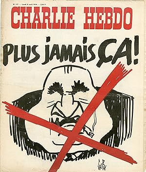 "CHARLIE HEBDO N°177 du 8/4/1974" Gébé : PLUS JAMAIS ÇA (MORT DE POMPIDOU)