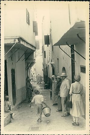 Maroc, Tanger, Une rue, ca.1950, Vintage silver print