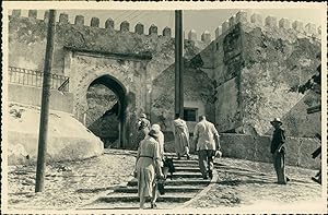 Maroc, Tanger, Porte de Médina, ca.1950, Vintage silver print