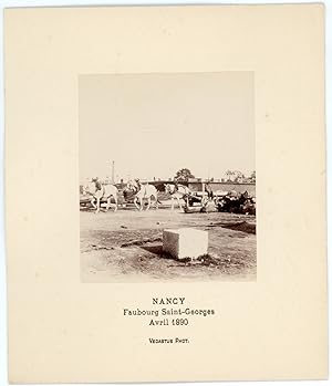 France, Nancy, Faubourg St Georges, chez le tailleur de pierre, avril 1890
