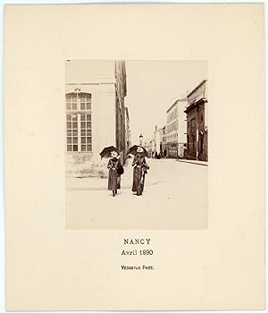 France, Nancy, en ville, avril 1890