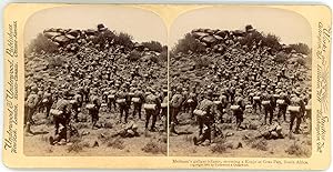Stereo, South Africa, Methuen's gallant infantry storming a Kopje at Gras Pan