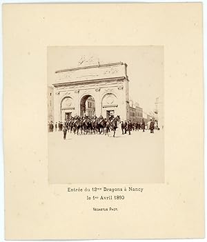 France, Nancy, 1er avril 1890, régiment du 12e Dragons