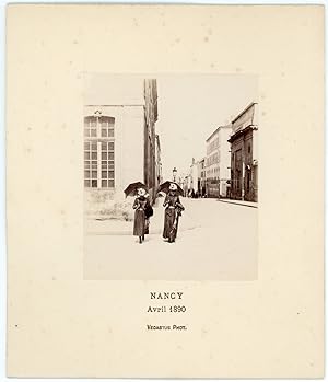 France, Nancy, en ville, avril 1890