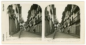Stereo, Espagne, Fontarrabie, rues et vieilles maisons en bois
