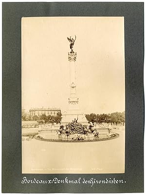 France, Bordeaux, monument des Girondins
