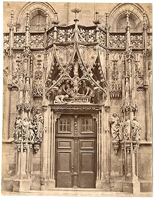 France, Strasbourg, cathédrale Notre-Dame, portail Saint-Laurent